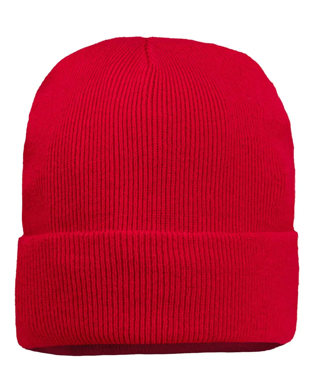 Sportsman Sp12jl 12’’ Jersey Lined Cuffed Beanie - Red - one Size Fits Most