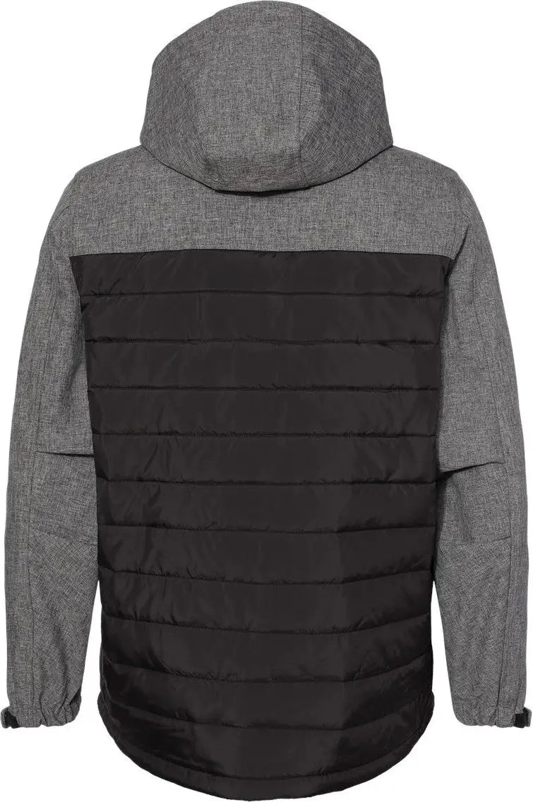 Dri Duck 5324 Pinnacle Soft Shell Puffer Jacket - Black Heather - s