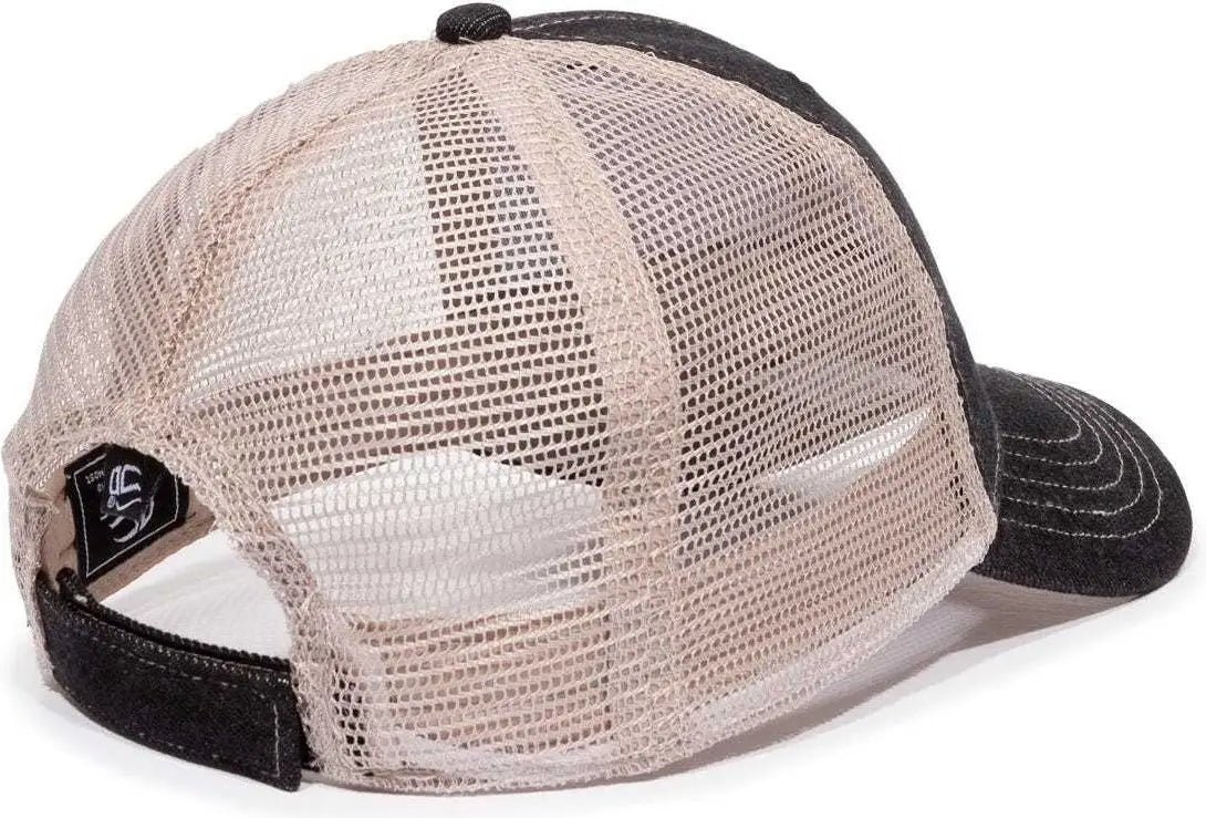 Oc Sports Dn-200m Adjustable Mesh Back Cap - Black Denim Putty - Sand / 6 7/8’’ - 7 1/2’’