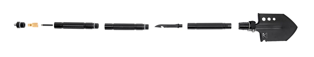 8-in-1 Multi-tool Survival Shovel / Portable Camping Entrenching Tool - Stainless Steel