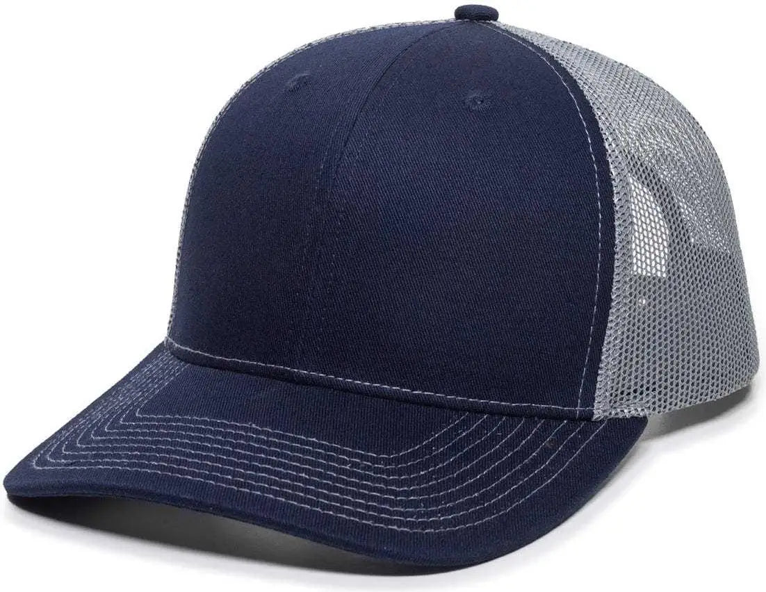 Oc Sports Oc771 Adjustable Mesh Back Cap - Navy Gray - 6 7/8’’ - 7 1/2’’