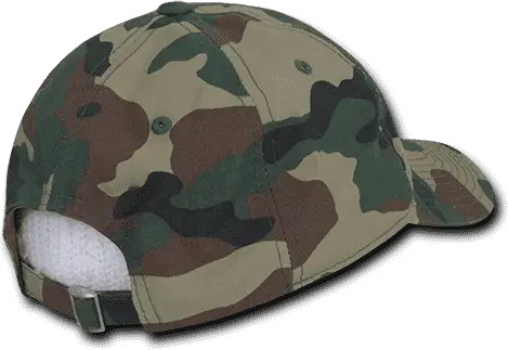 Decky 239 Low Crown Relaxed Ripstop Cap - Woodland Camo - one Size Fits Most