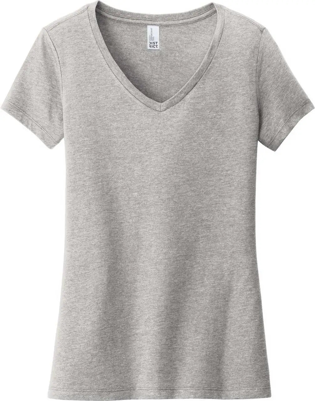 District Dt6503 Women’s Very Important Tee V-neck - Light Heather Gray