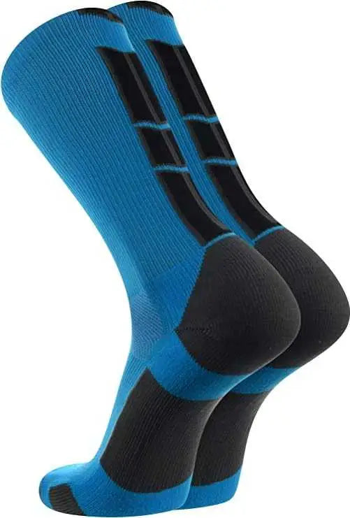 Tck Baseline 3.0 Athletic Crew Socks - Electric Blue Graphite Black