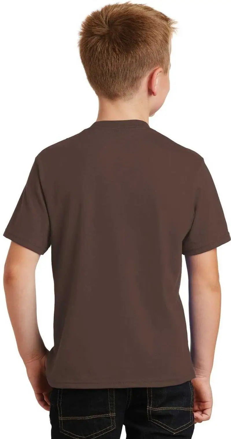 Port & Company Pc450y Youth Fan Favorite Tee - Dark Chocolate Brown