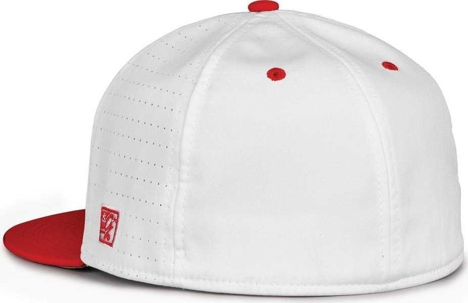 The Game GB998 Perforated GameChanger Cap - White Red - HIT a Double - 3