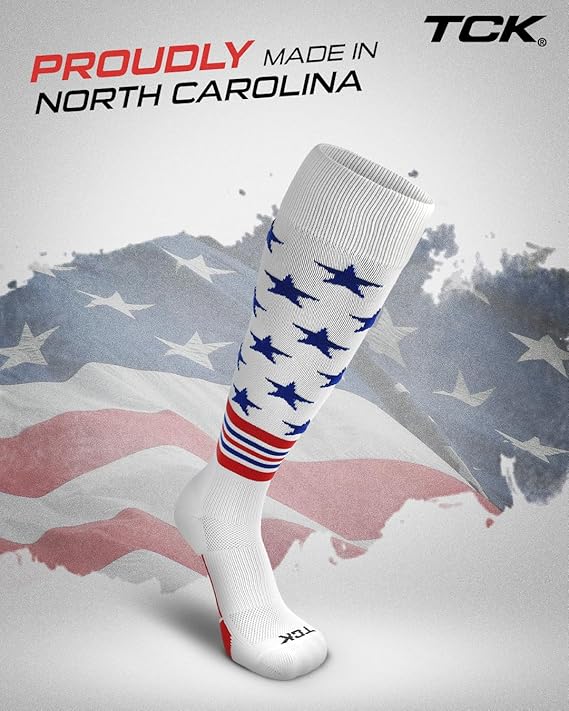 TCK Usa Freedom Knee High Socks - White Royal Scarlet