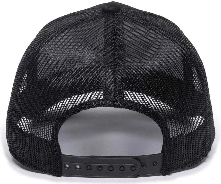 Oc Sports Gl-415 Adjustable Mesh Back Cap - Black - 6 7/8’’ - 7 1/2’’