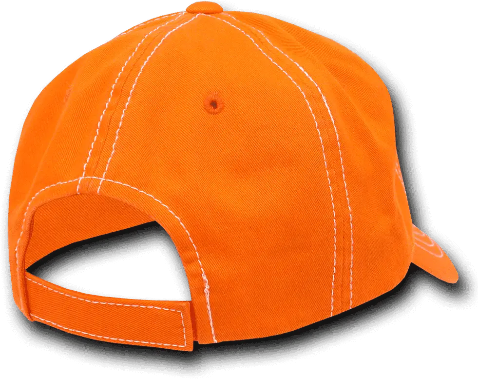 Decky 111 Contra-stitch Washed Polo Cap - Orange White - one Size Fits Most