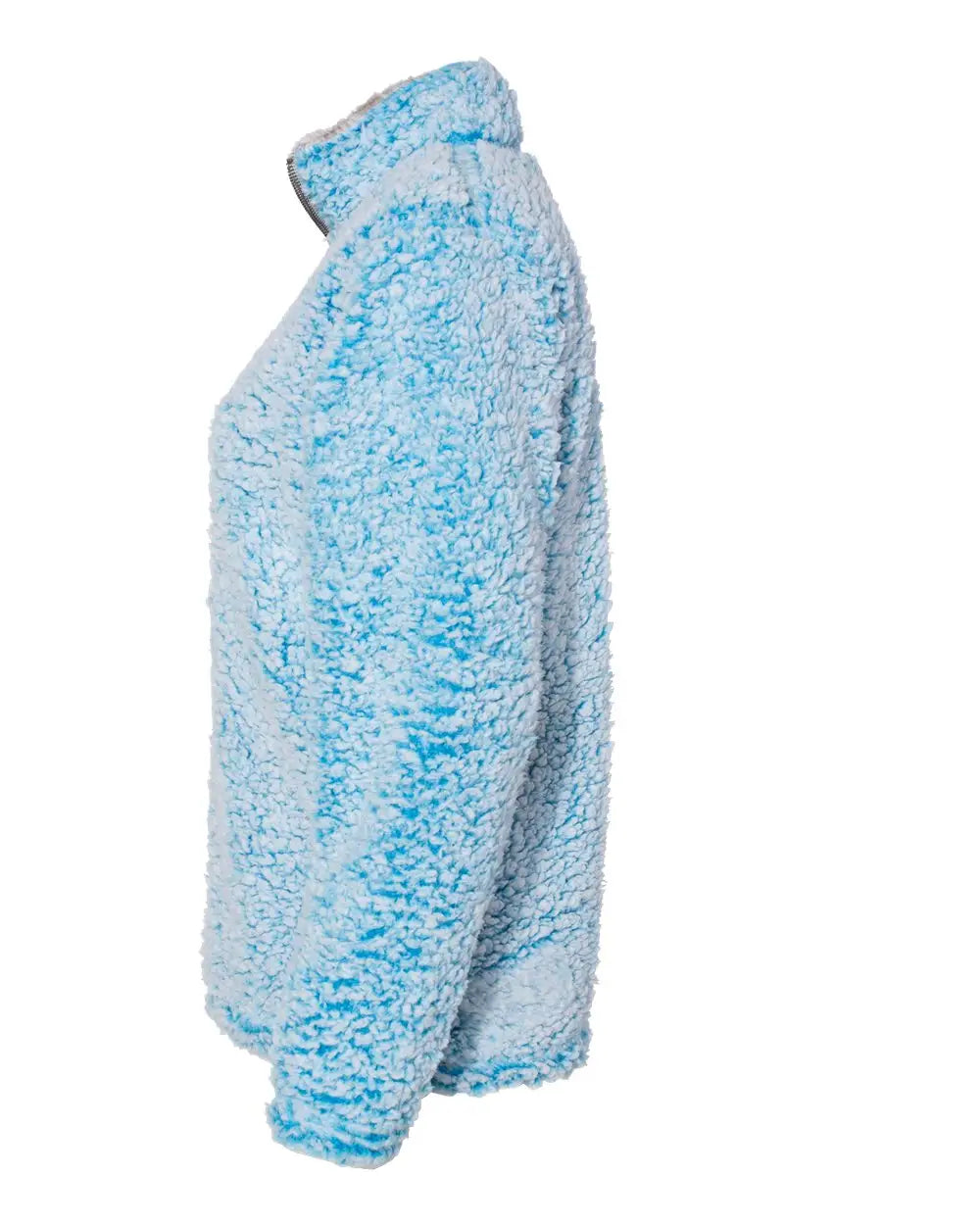 J. America 8451 Women’s Epic Sherpa Quarter-zip Pullover - Sapphire Heather