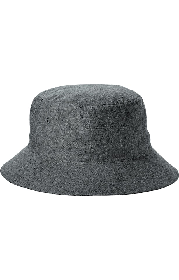 Big Accessories BA676 Crusher Bucket Hat - Black Denim