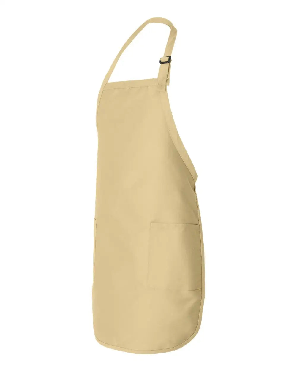 Q-tees Q4350 Full-length Apron with Pockets - Natural - one Size Fits Most