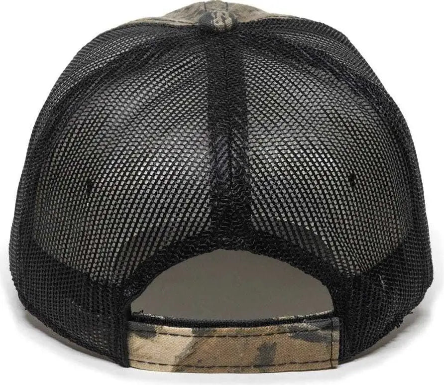 Oc Sports 430pc Adjustable Mesh Back Cap - Original Mossy Oak Break-up Black - 6 7/8’’ - 7 1/2’’