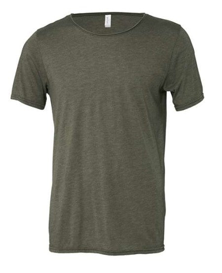 BELLA + CANVAS 3014C Raw Neck Tee - 3014 - Military Green