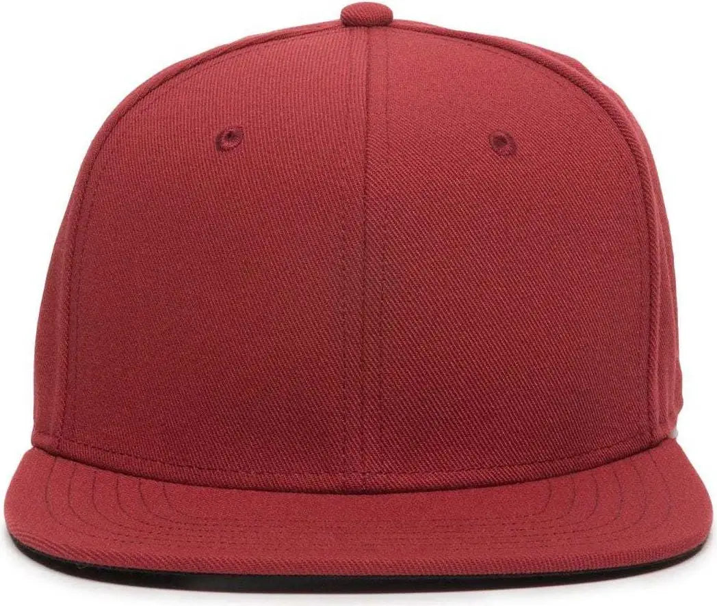 Oc Sports Redlbl101 Adjustable Flat Bill Heathered Cap - Red - 6 7/8’’ - 7 1/2’’