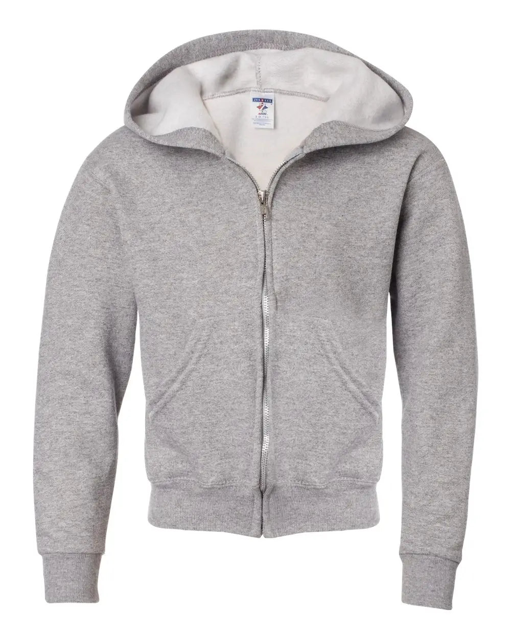 Jerzees 993br Nublend® Youth Full-zip Hooded Sweatshirt - Oxford - Gray / s