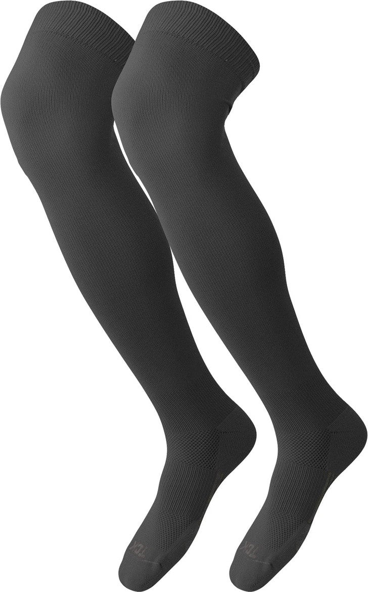 TCK Dugout Solid Color Over the Knee Sports Socks - Graphite - HIT a Double - 1