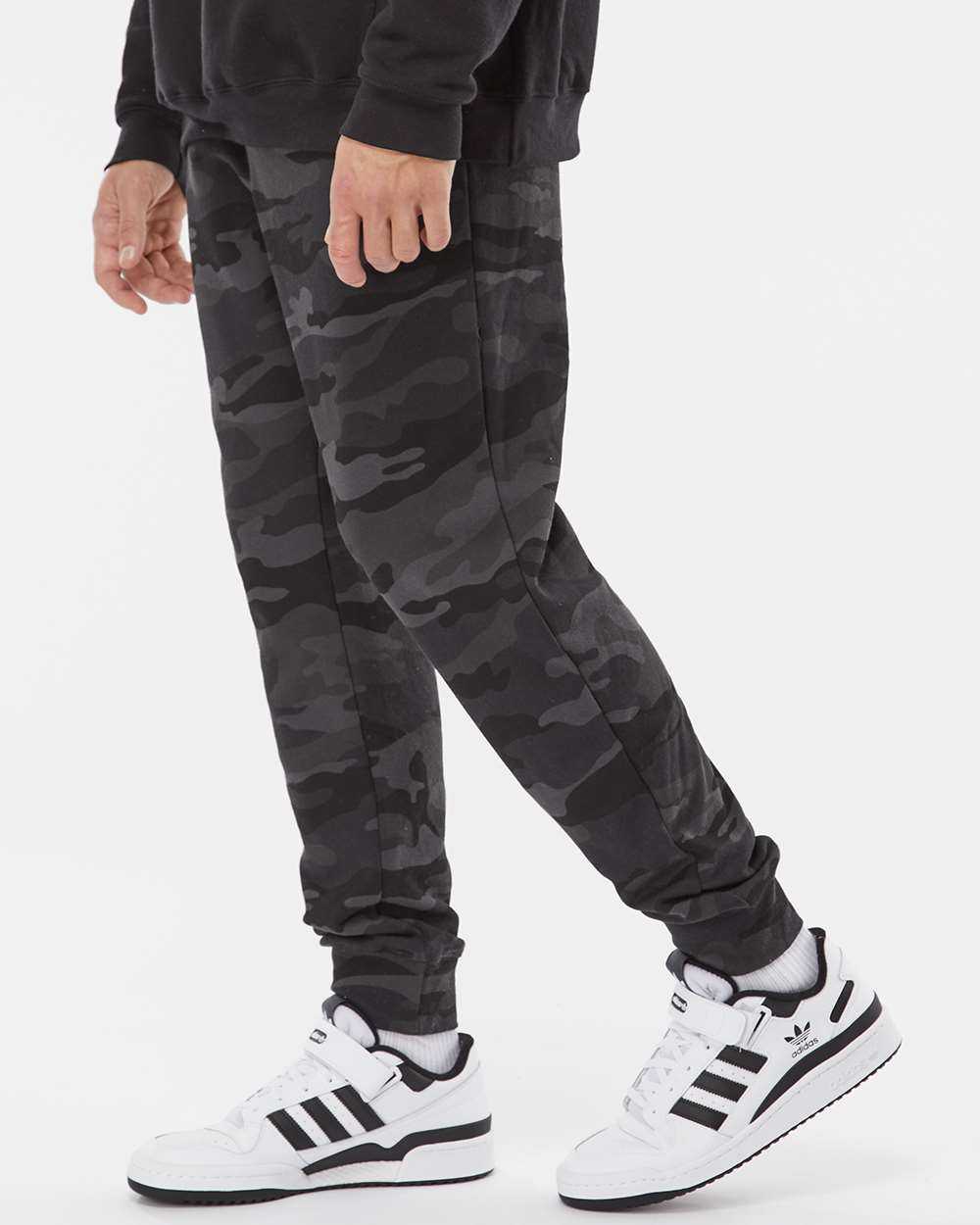 Independent Trading Co IND20PNT Midweight Fleece Pants - Black Camo - HIT a Double - 2