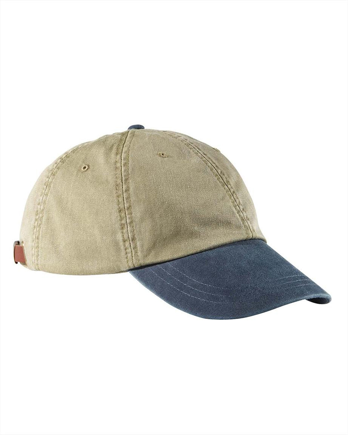 Adams Headwear LP101 Optimum Pigment-Dyed Cap - Khaki  Navy