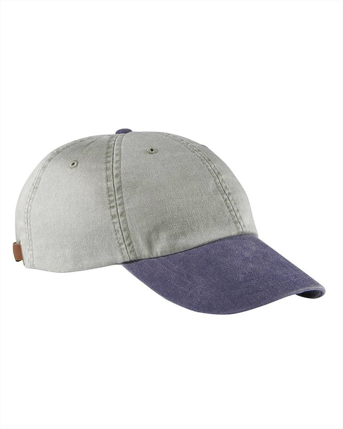 Adams Headwear LP101 Optimum Pigment-Dyed Cap - Stone  Navy