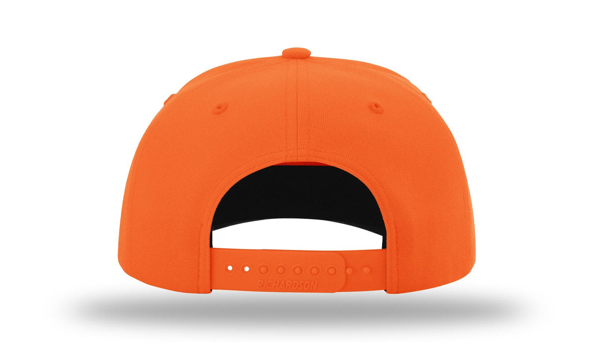 Richardson 880 6 Panel Blaze Cap - Blaze Orange - back view