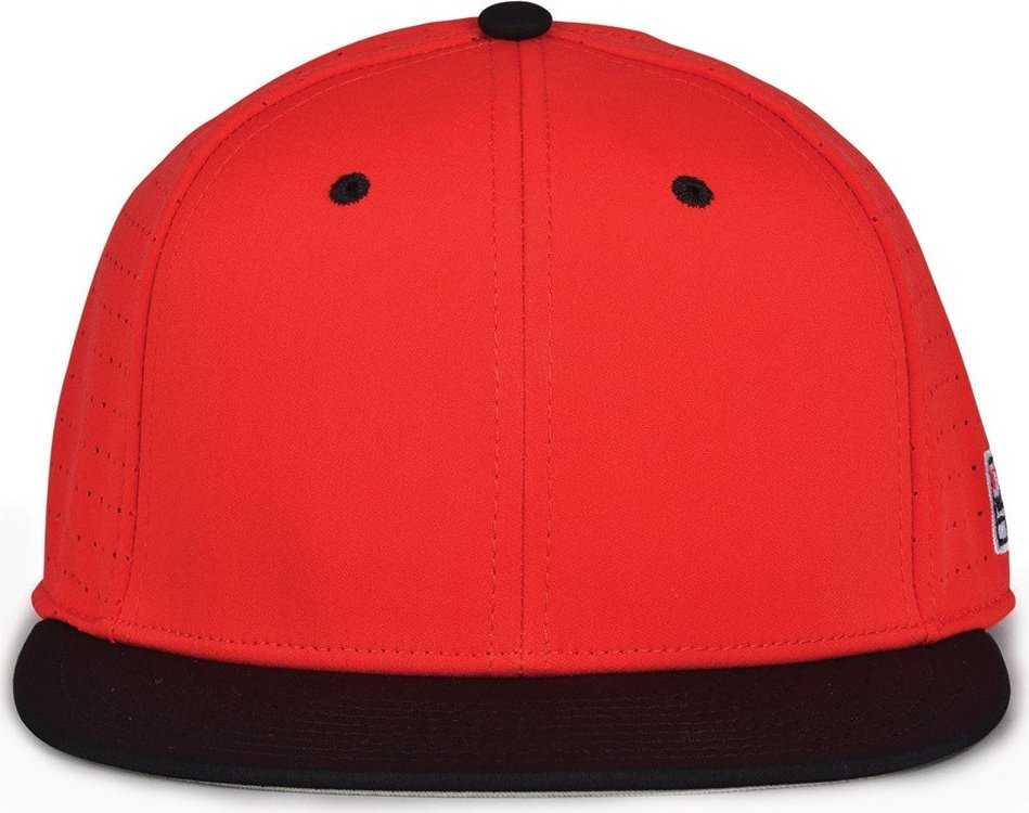 The Game GB998 Perforated GameChanger Cap - Red Black - HIT a Double - 2