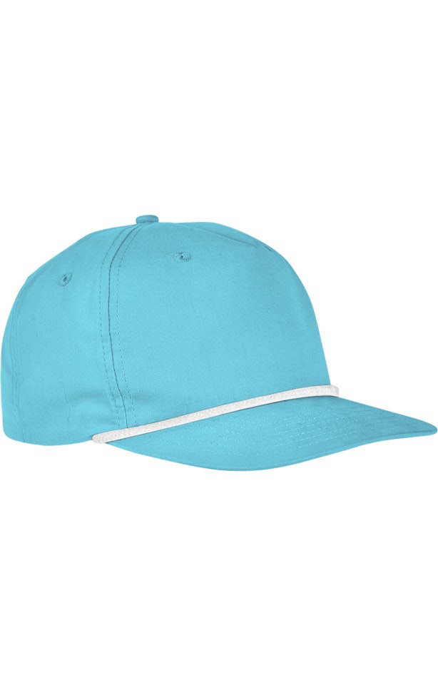 Big Accessories BA671 Golf Cap - Turquoise  White