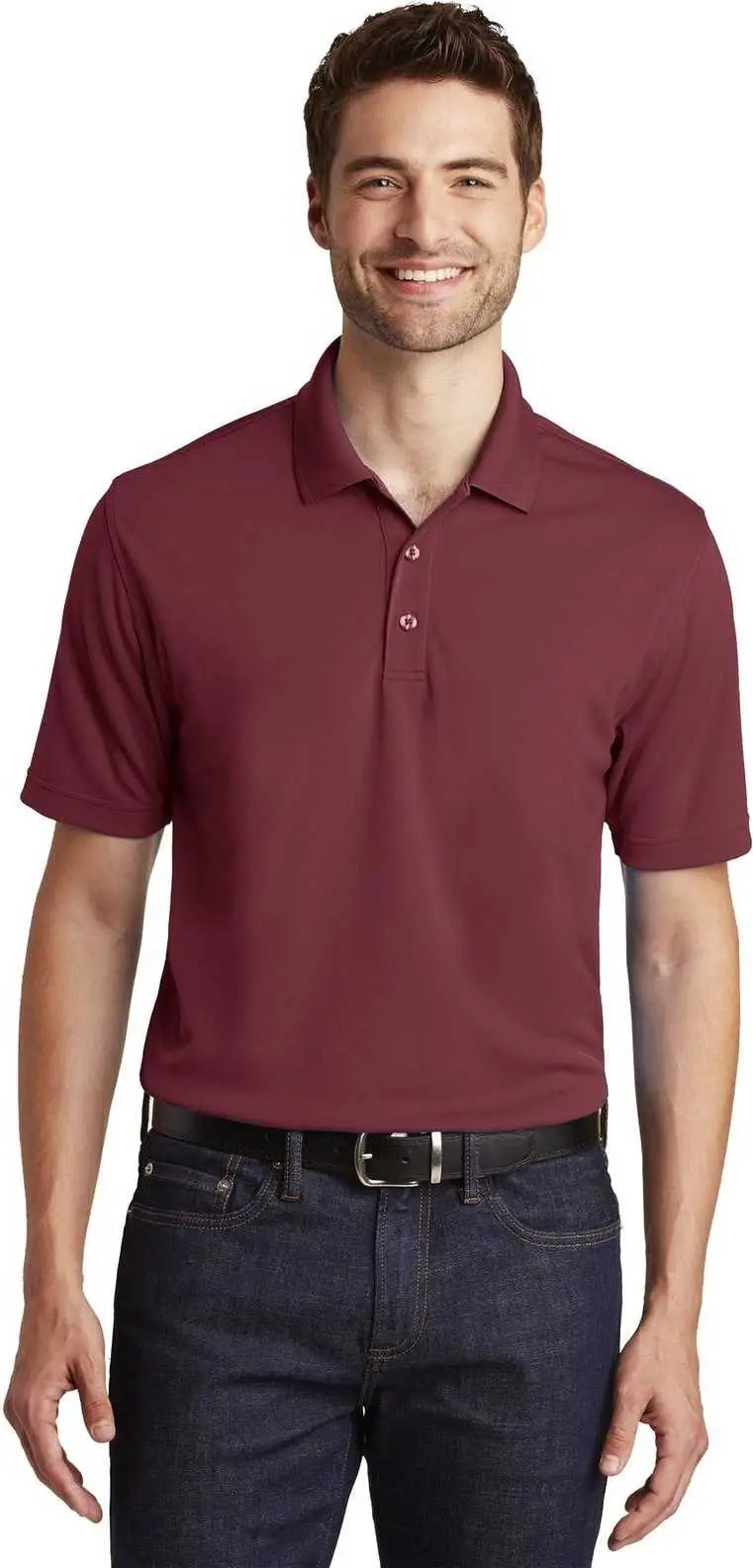 Port Authority K110 Dry Zone Uv Micro-mesh Polo - Burgundy