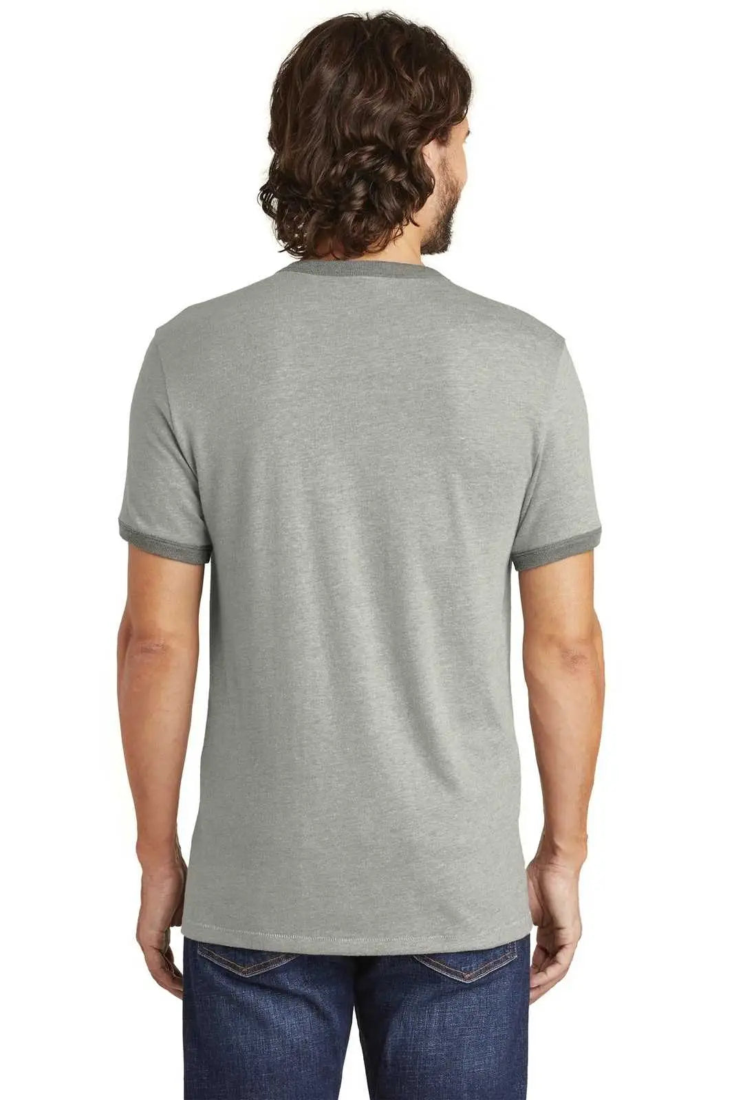 Alternative Aa5103 the Keeper Vintage 50/50 Ringer Tee - Smoke Coal