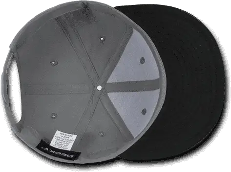 Decky 1071 Acrylic/vinyl Snapback Cap - Gray Black - one Size Fits Most