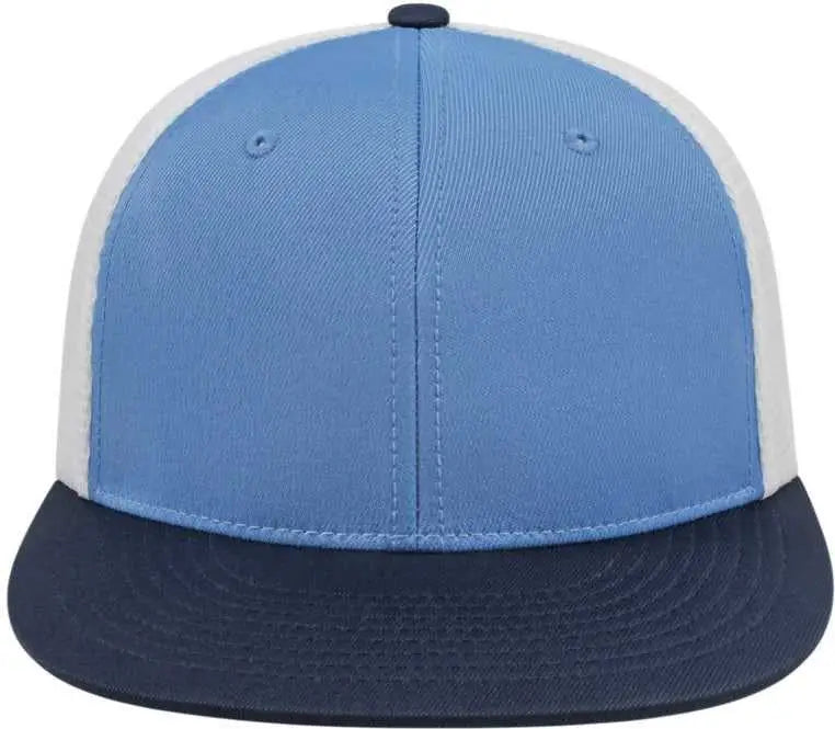 Cap America I8501 Flexfit Performance Trucker Mesh Back - Columbia Blue White