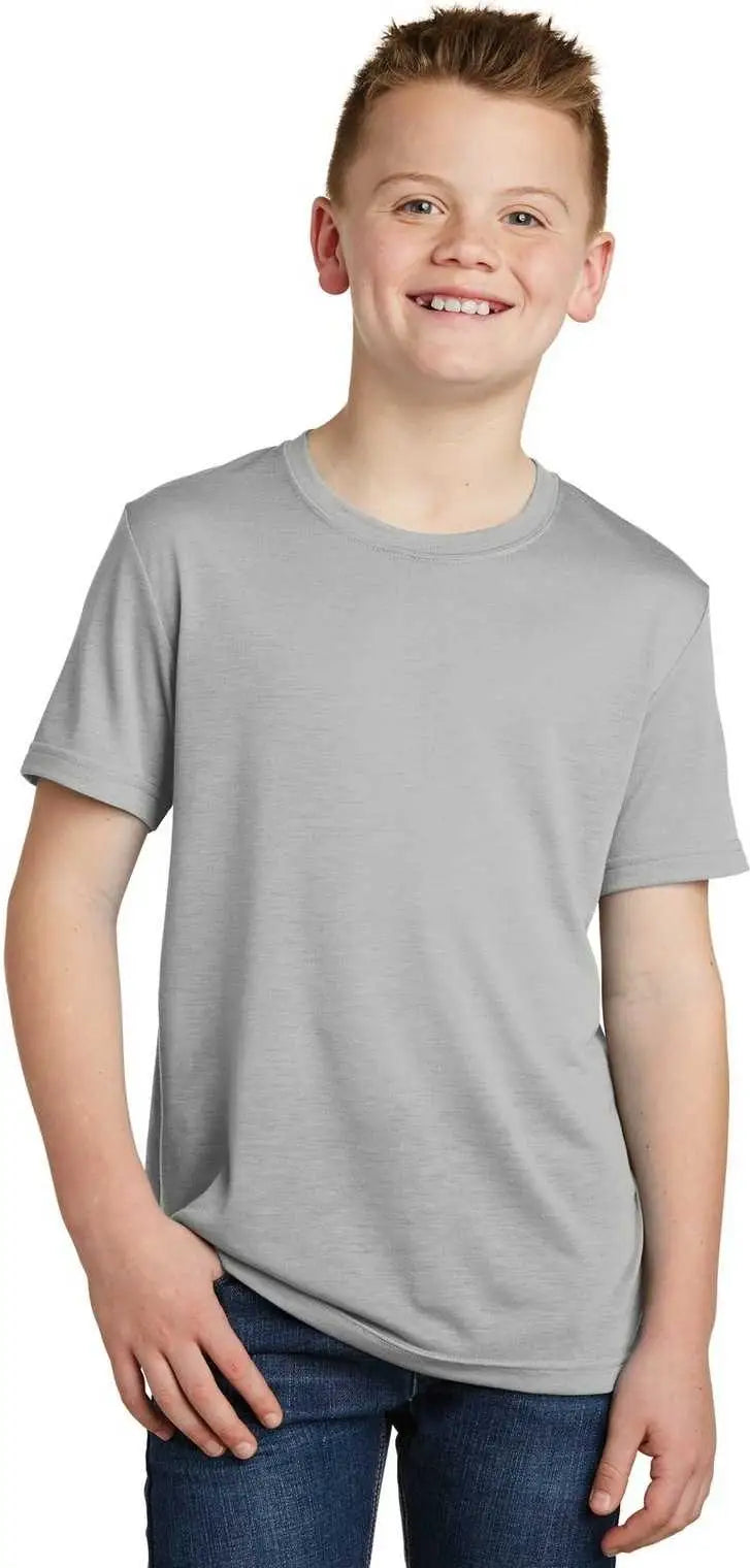 Sport-tek Yst450 Youth Posicharge Competitor Cotton Touch Tee - Silver