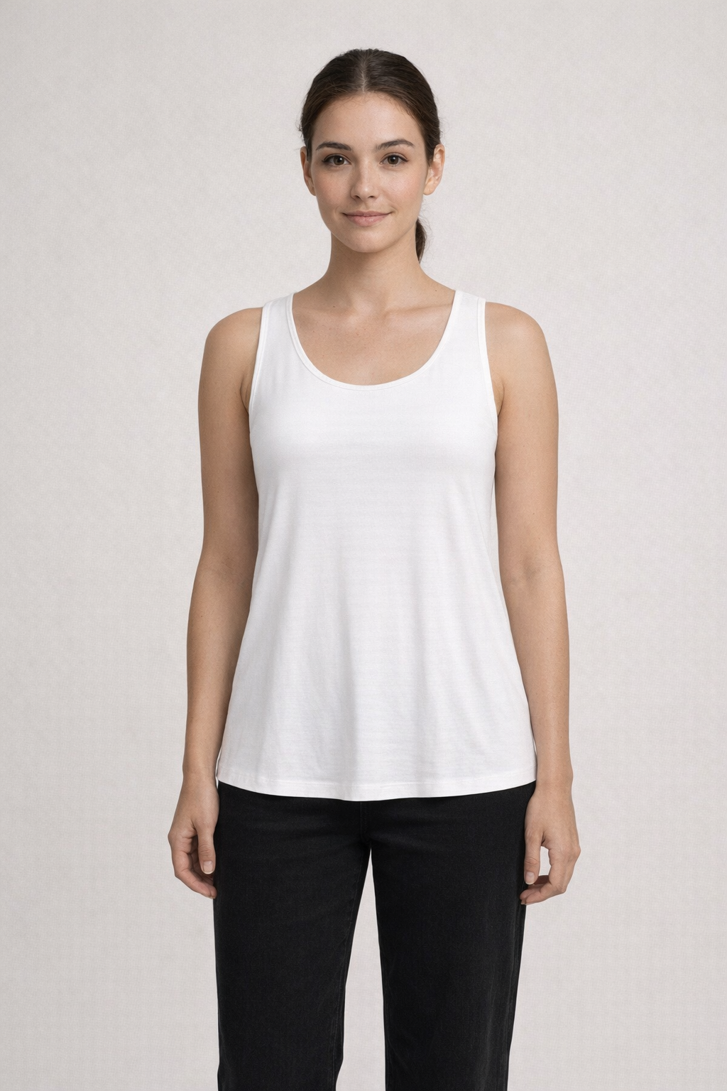 White PARIS FLOWY TANK