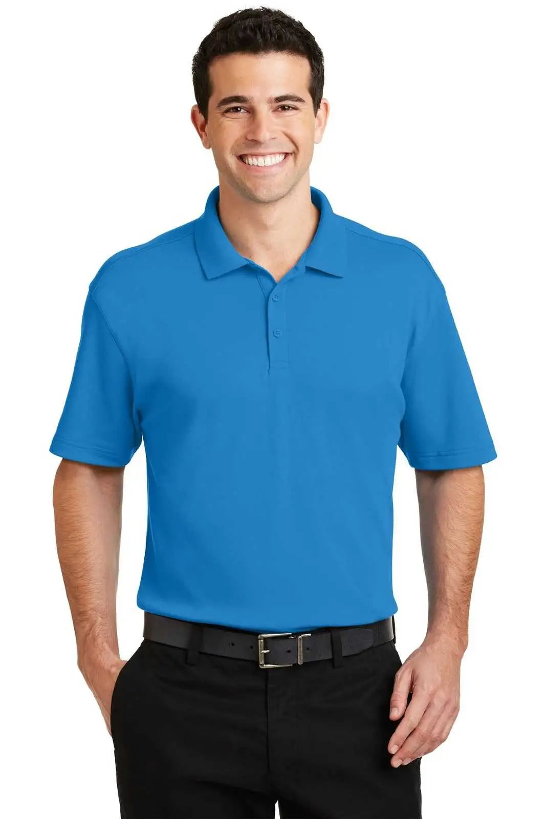 Port Authority K5200 Silk Touch Interlock Performance Polo - Brilliant Blue