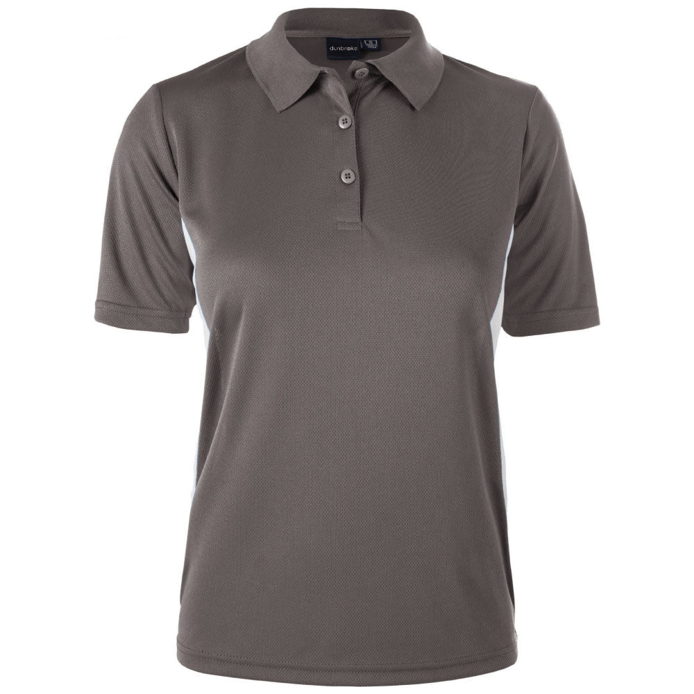 Dunbrooke 3333 Ladies Eclipse Polo - Graphite White