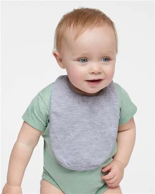 Rabbit Skins 1005r Infant Premium Jersey Bib - 1005 - Heather - one Size Fits Most
