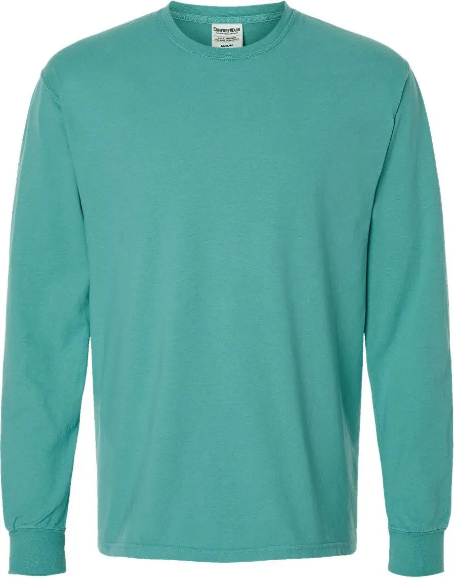 Comfortwash by Hanes Gdh200 Garment-dyed Long Sleeve T-shirt - Spanish Moss - Olive / s