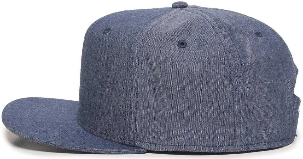 Oc Sports Redlbl105 Adjustable Flat Bill Heathered Cap - Navy - 6 7/8’’ - 7 1/2’’