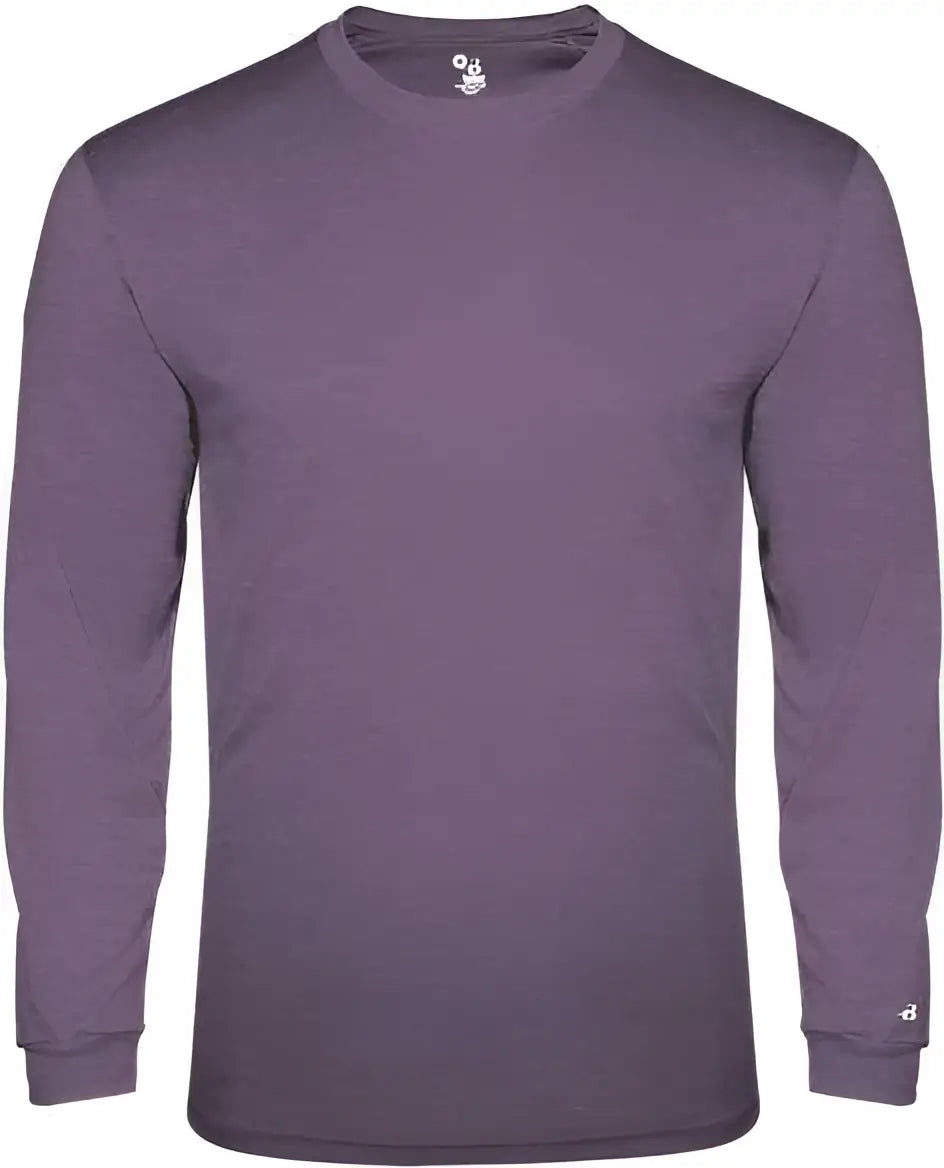 Badger Sport 2944 Tri-blend Long Sleeve Youth Tee - Purple Heather