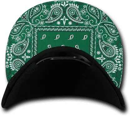 Decky 1093 Bandanna Snapback Cap - Black Kelly - one Size Fits Most