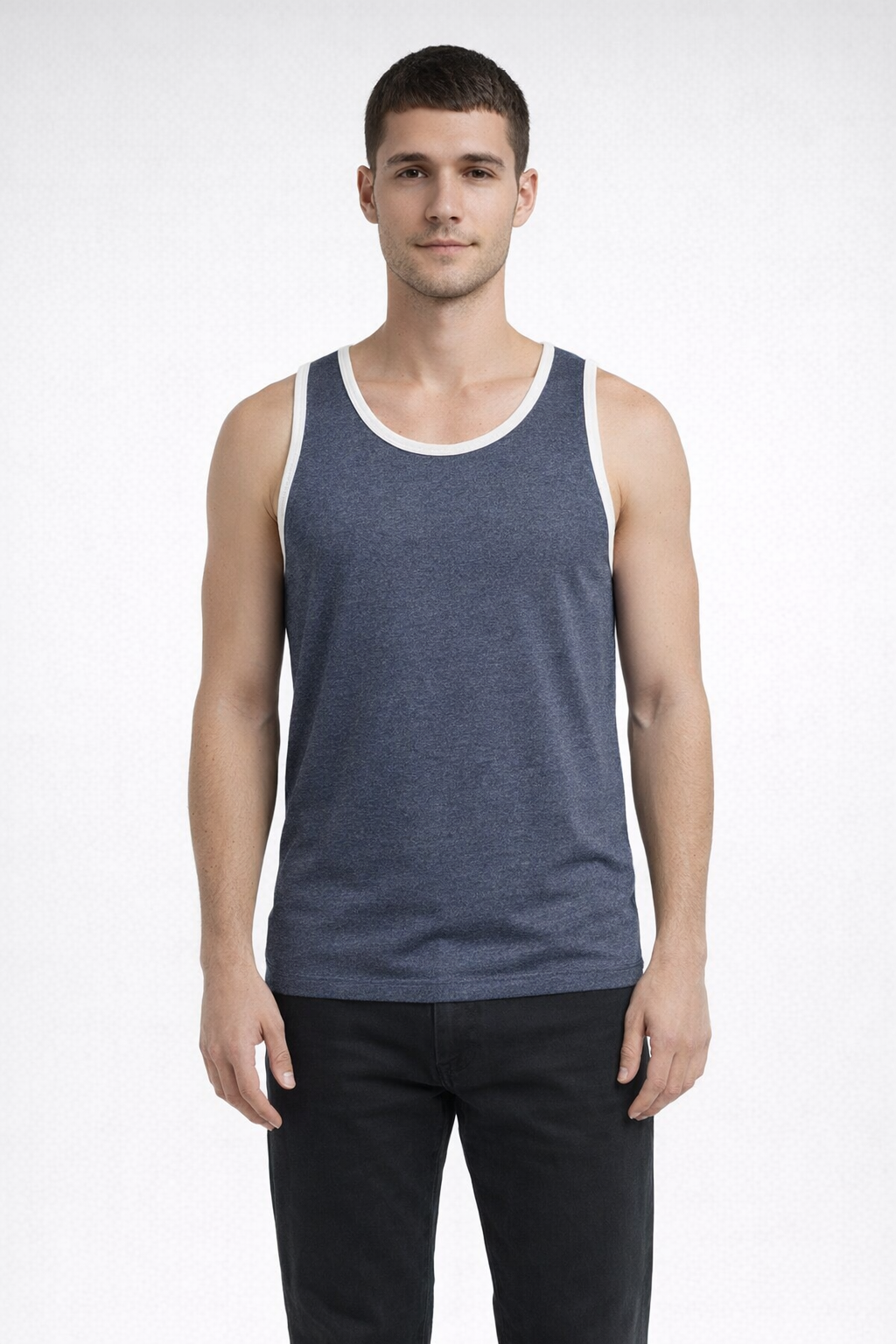 Navy Heather RINGER TANK
