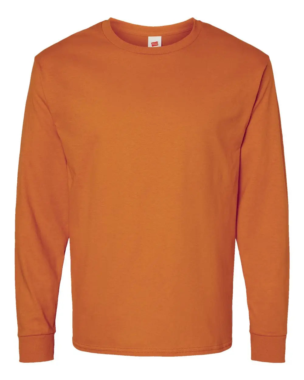 Hanes 5286 Essential-t Long Sleeve T-shirt - Texas Orange - s