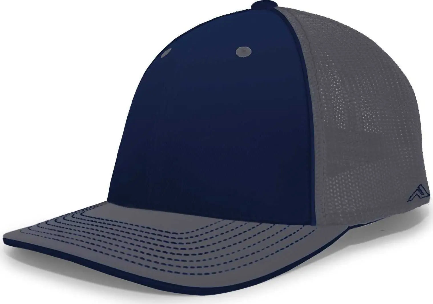 Pacific Headwear 404m Trucker Flexfit Cap - Navy Graphite - Dark Gray / 6 1/2’’ - 7’’