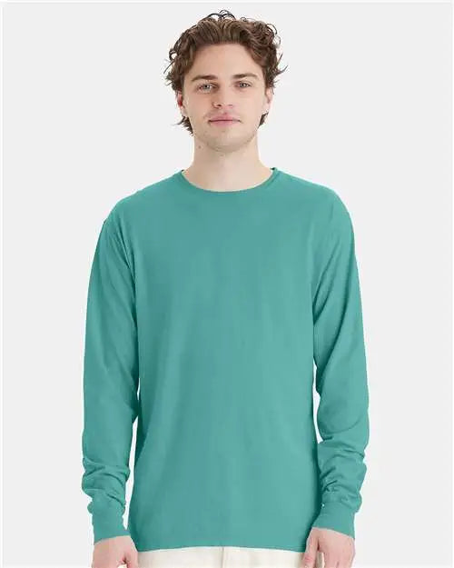 Comfortwash by Hanes Gdh200 Garment-dyed Long Sleeve T-shirt - Spanish Moss