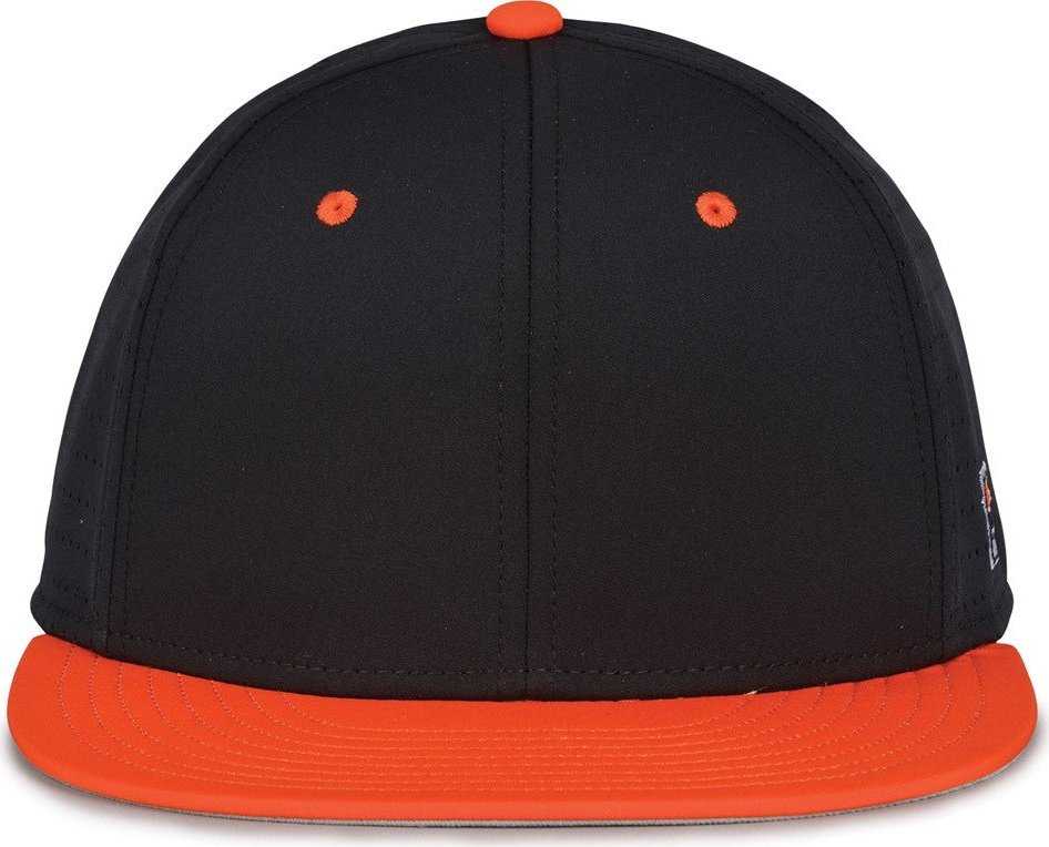 The Game GB998 Perforated GameChanger Cap - Black Orange - HIT a Double - 2