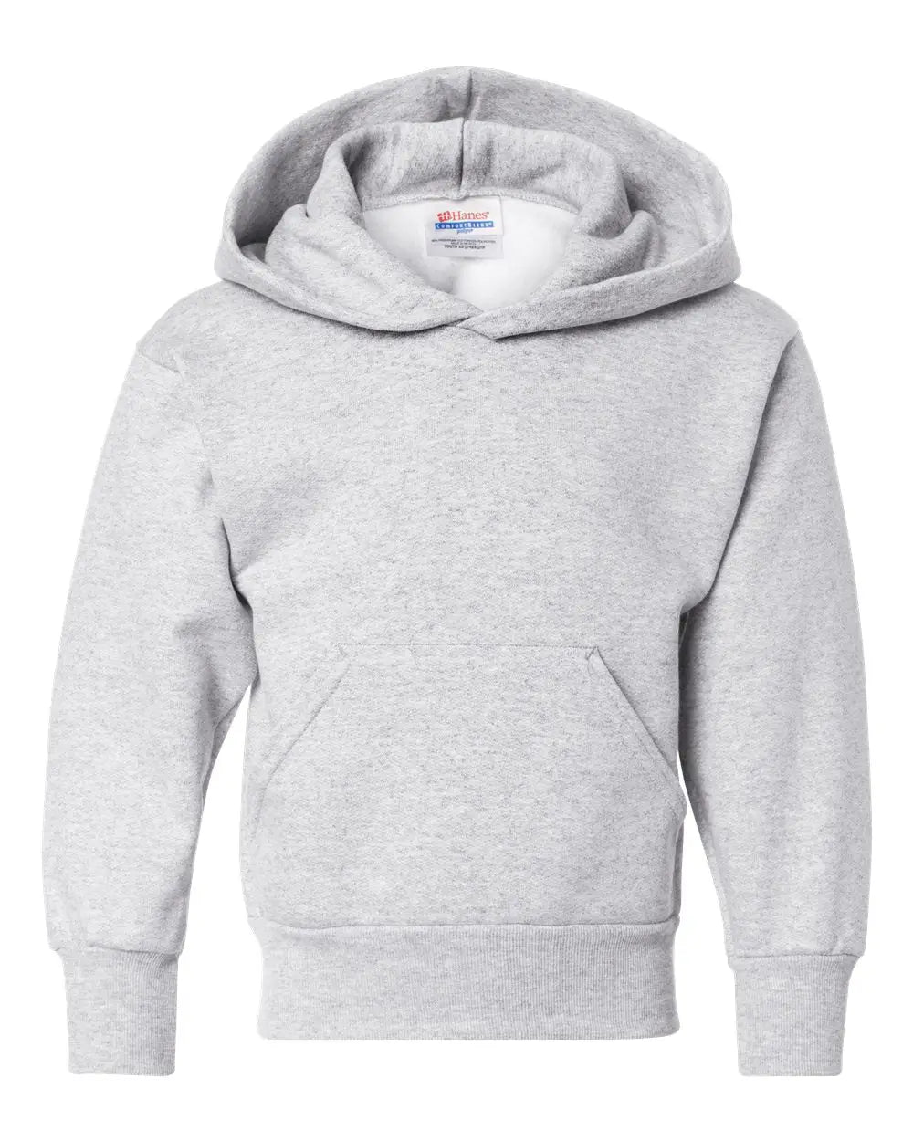 Hanes P473 Ecosmart® Youth Hooded Sweatshirt - Ash - Gray / Xs