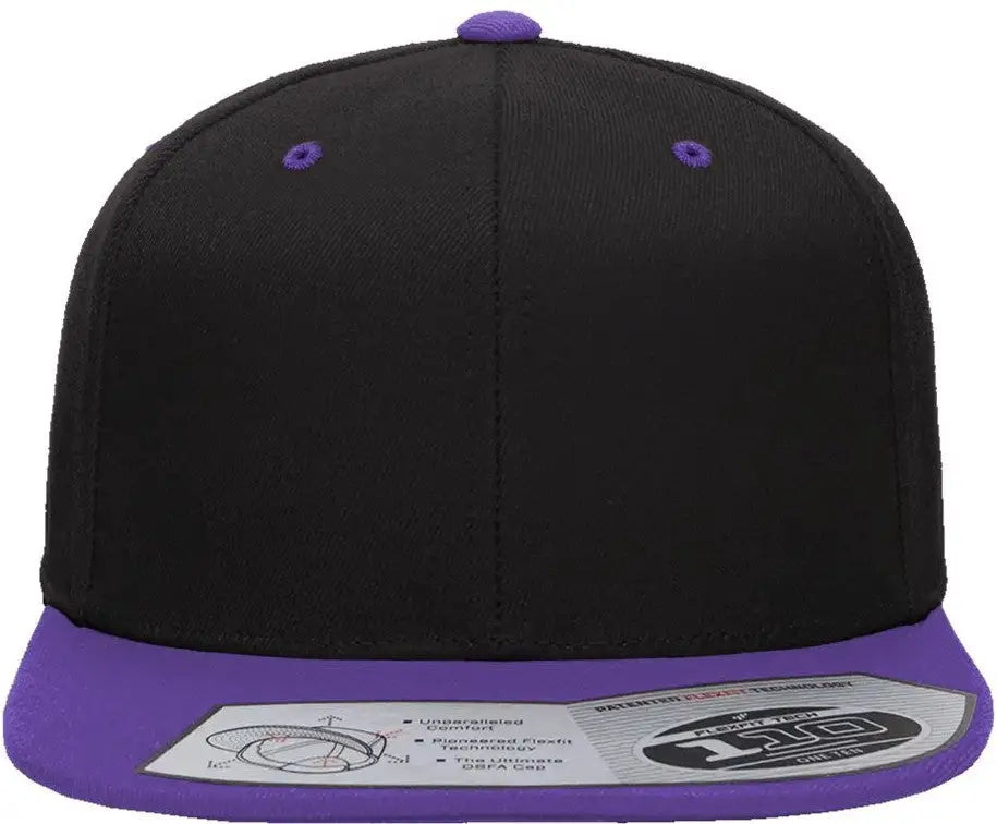 Flexfit 110f 110® Snapback Cap - Black Purple - one Size Fits Most