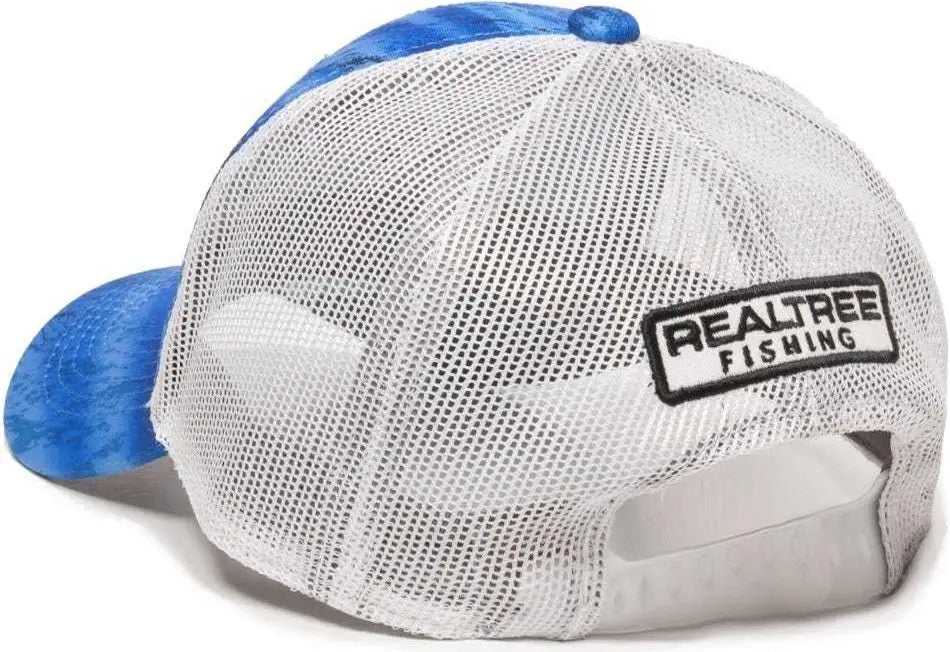 Oc Sports Rt06a Adjustable Mesh Back Cap - Realtree Fishing Light Blue White - Columbia / 6 7/8’’ - 7 1/2’’