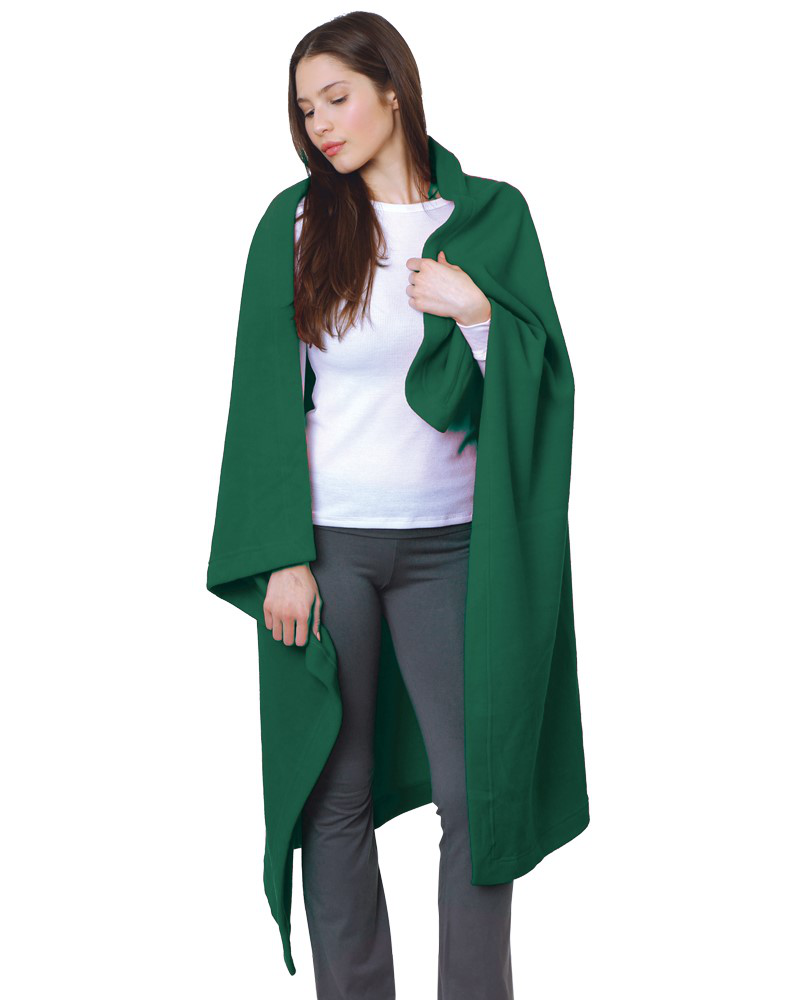 Bayside 9000B USA-Made Stadium Blanket Fleece - 9000 - Hunter Green