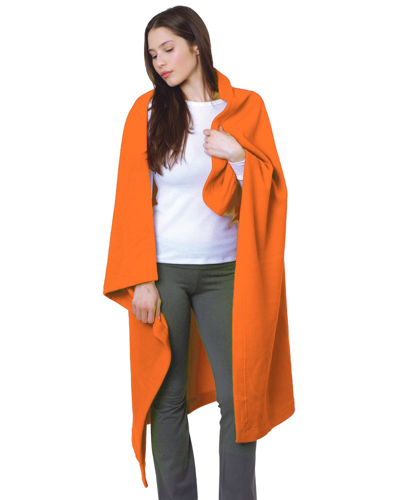 Bayside 9000B USA-Made Stadium Blanket Fleece - 9000 - Orange